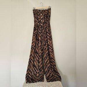 No Boundaries Strapless Lepard Jumper with pockets XL